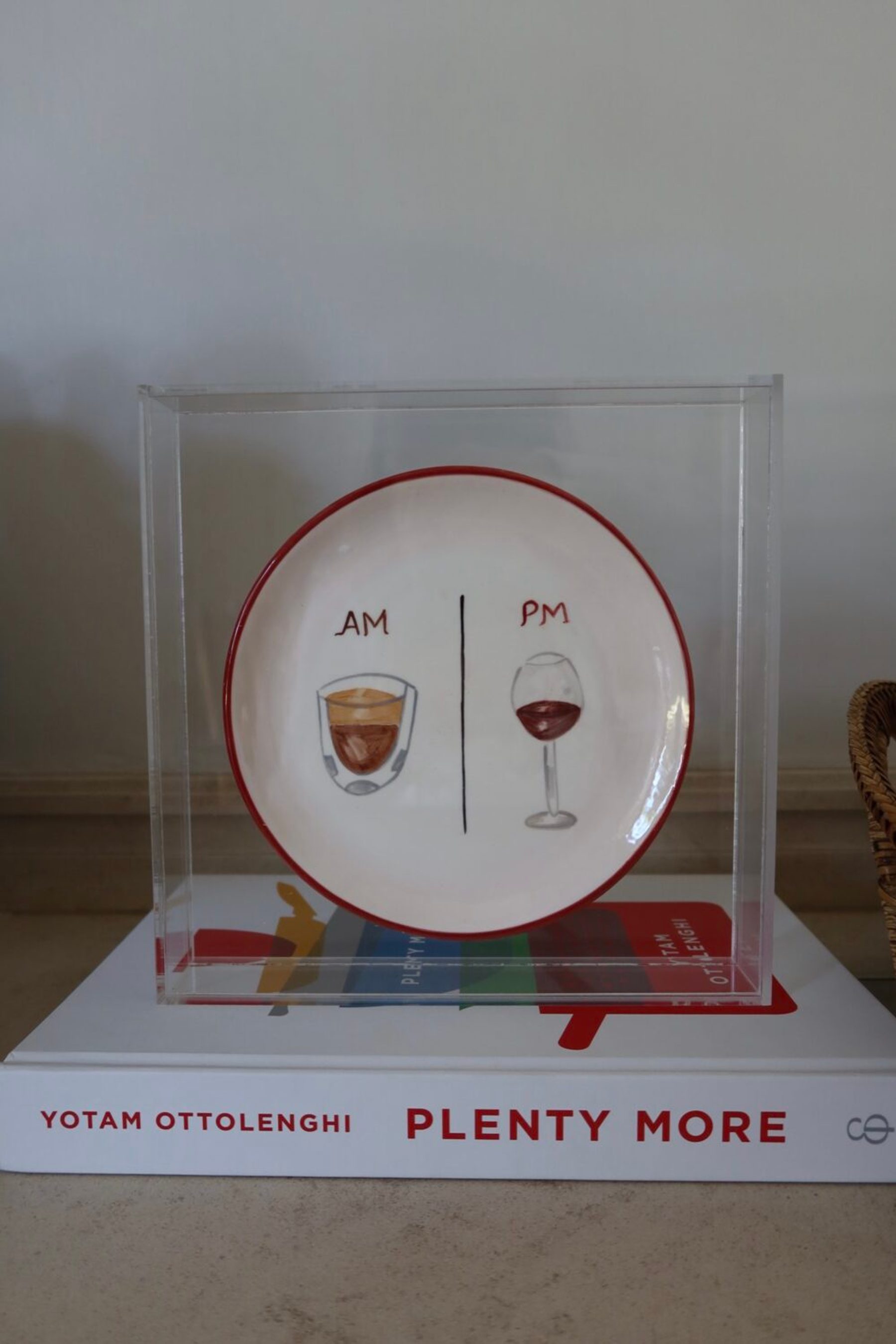 Quadro Acrylic Piece AM. PM - Borda Vinho 2