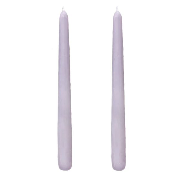 Dupla Vela Castiçal Cônica Lilás G
