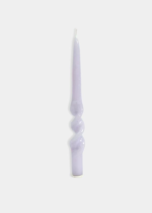 Vela Castiçal Semi Espiral Lavanda
