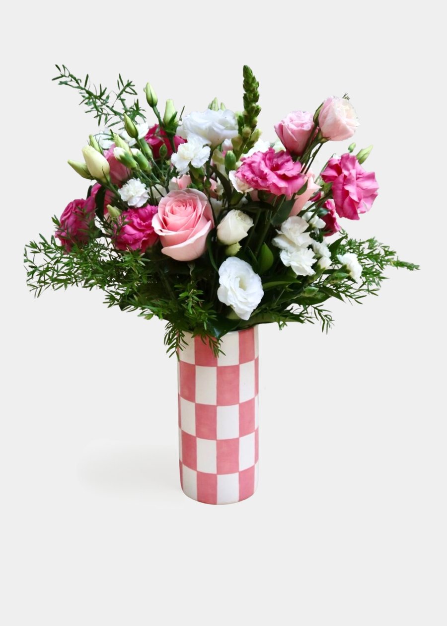 Vaso Checkaholic Rosa