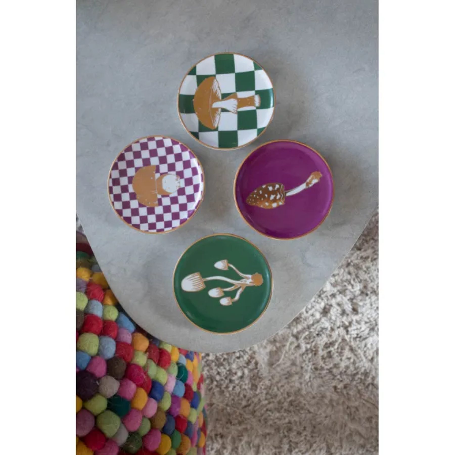 Kit Fancy 4 Pratos De Porcelana 2