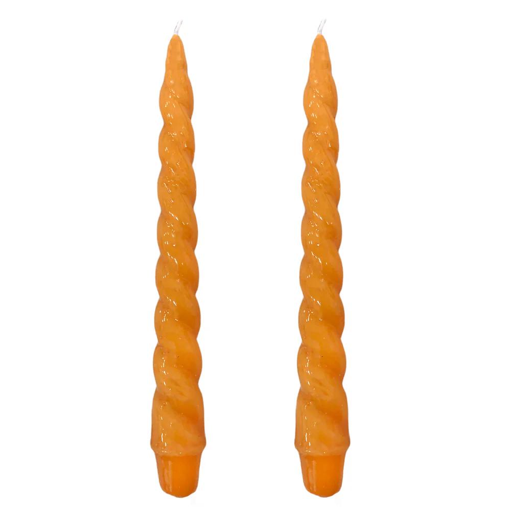 Dupla Vela Castiçal Nuvem Laranja