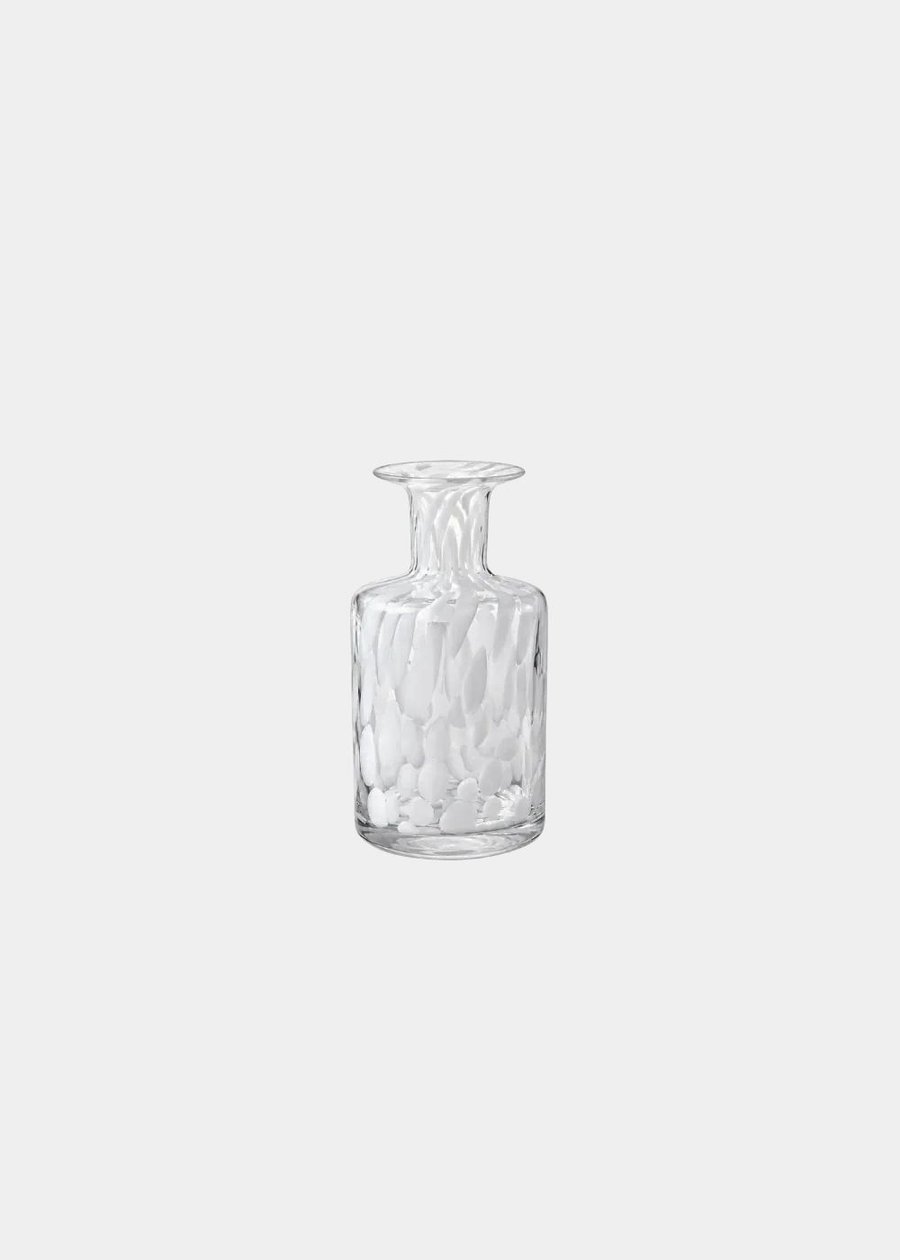 Vaso De Vidro Demi Branco 17CM