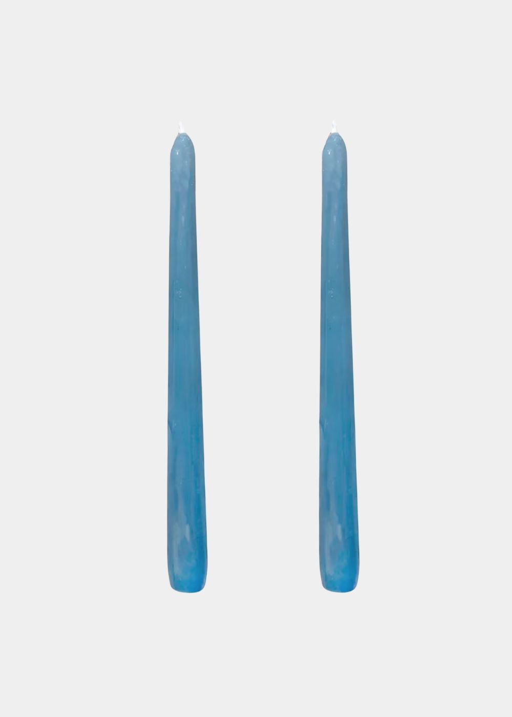 Dupla Vela Castiçal Cônica Azul Claro G