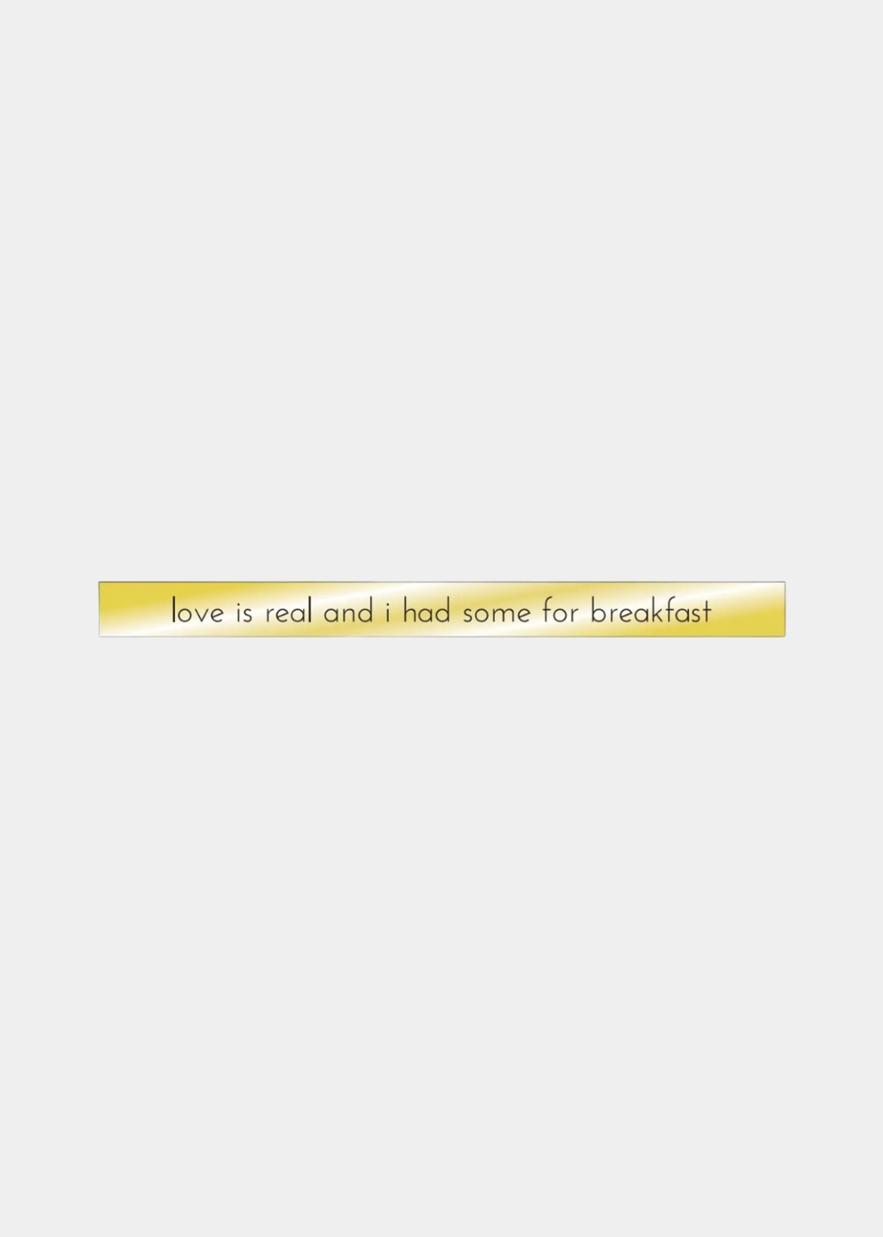 Placa Em Latão "Love Is Real" 1