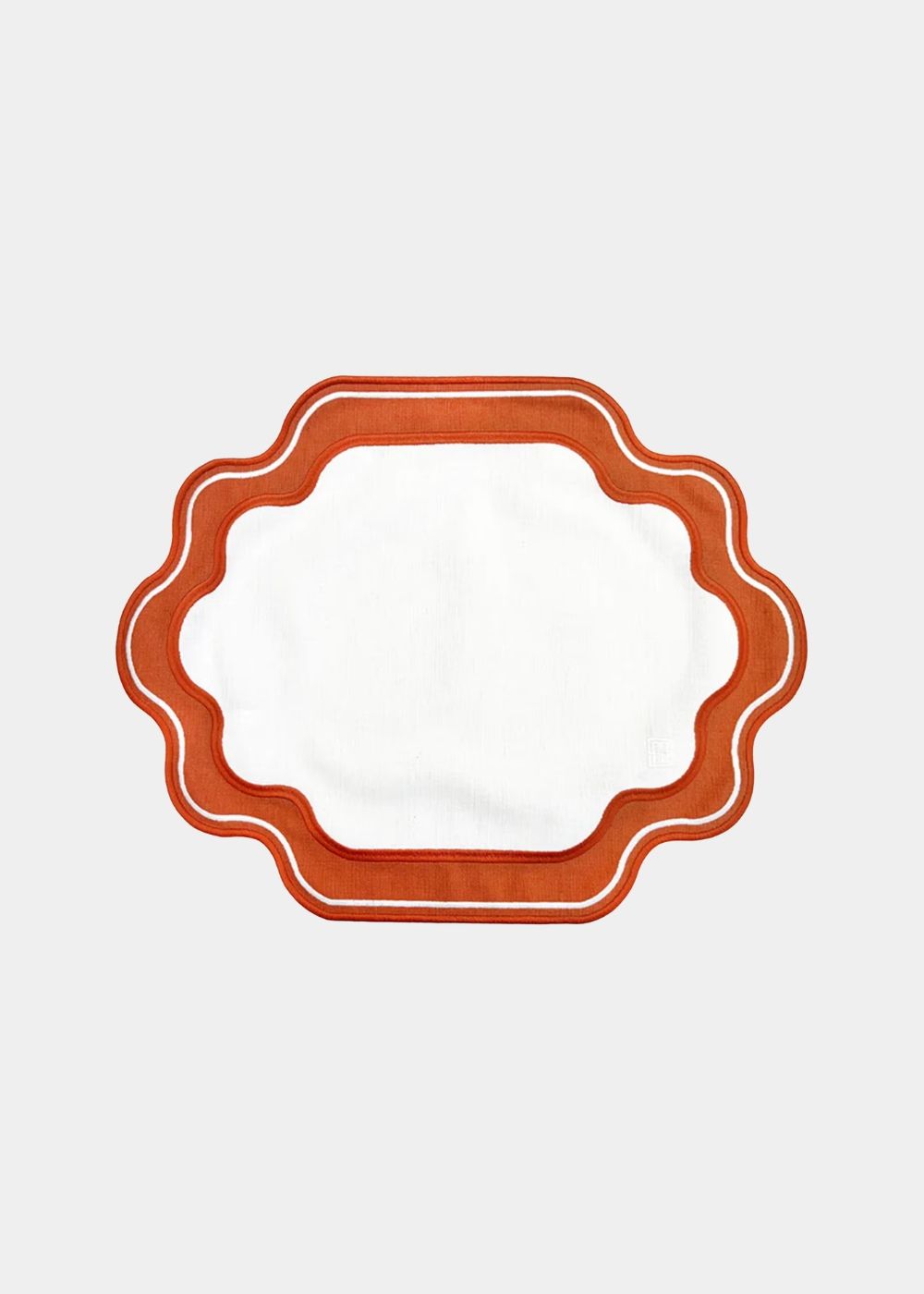 Jogo Americano Ella Branco E Terracota