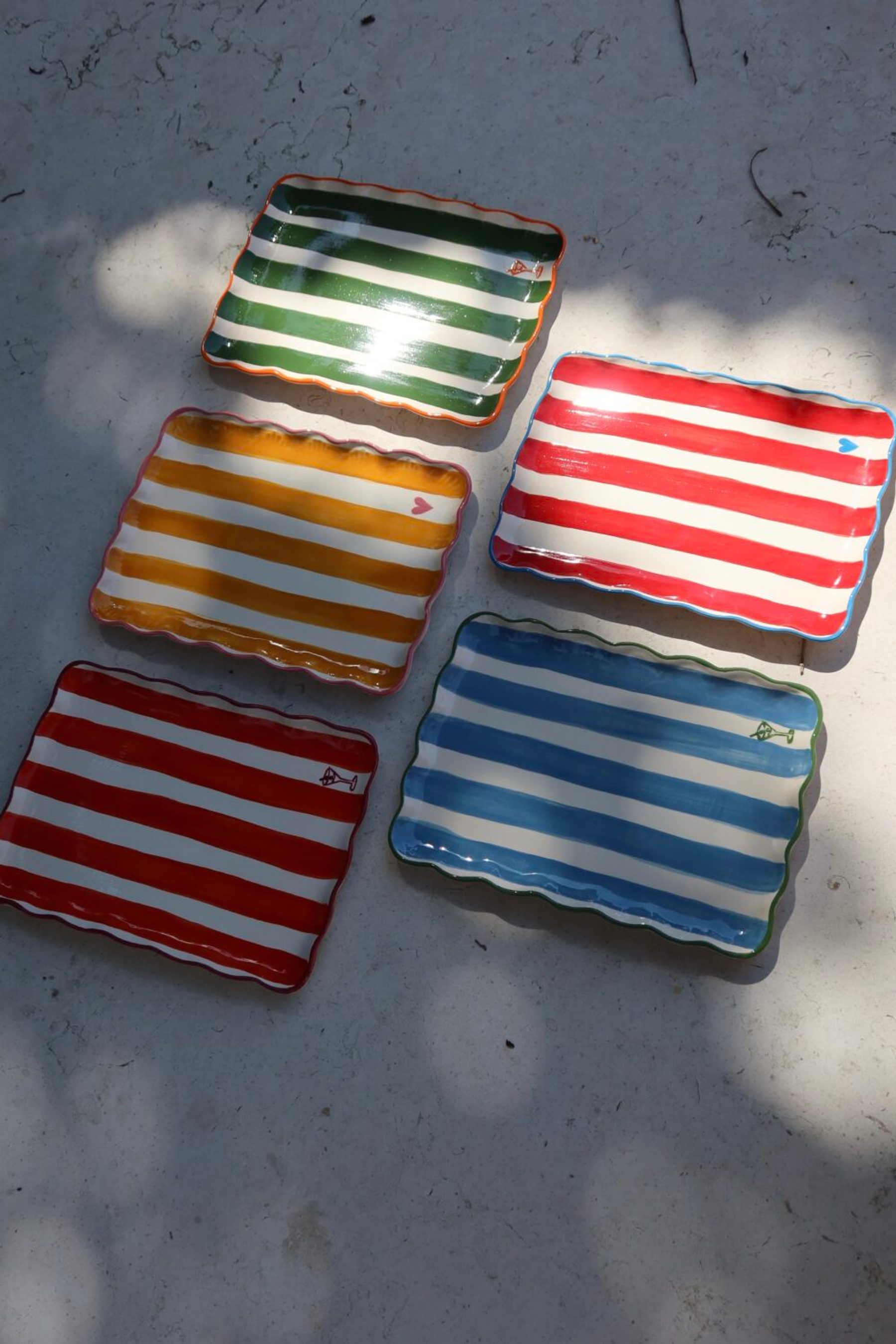 Travessa Stripes Turquesa & Verde 4