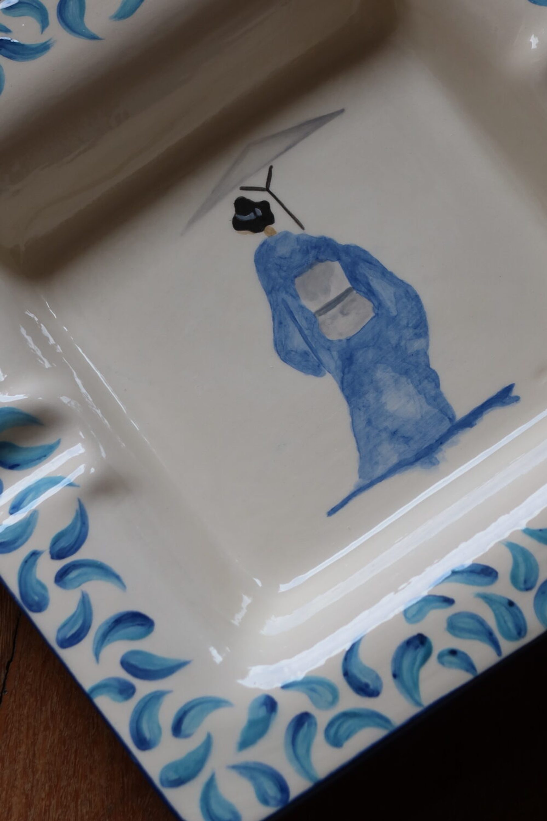 Cinzeiro Geisha Azul 4