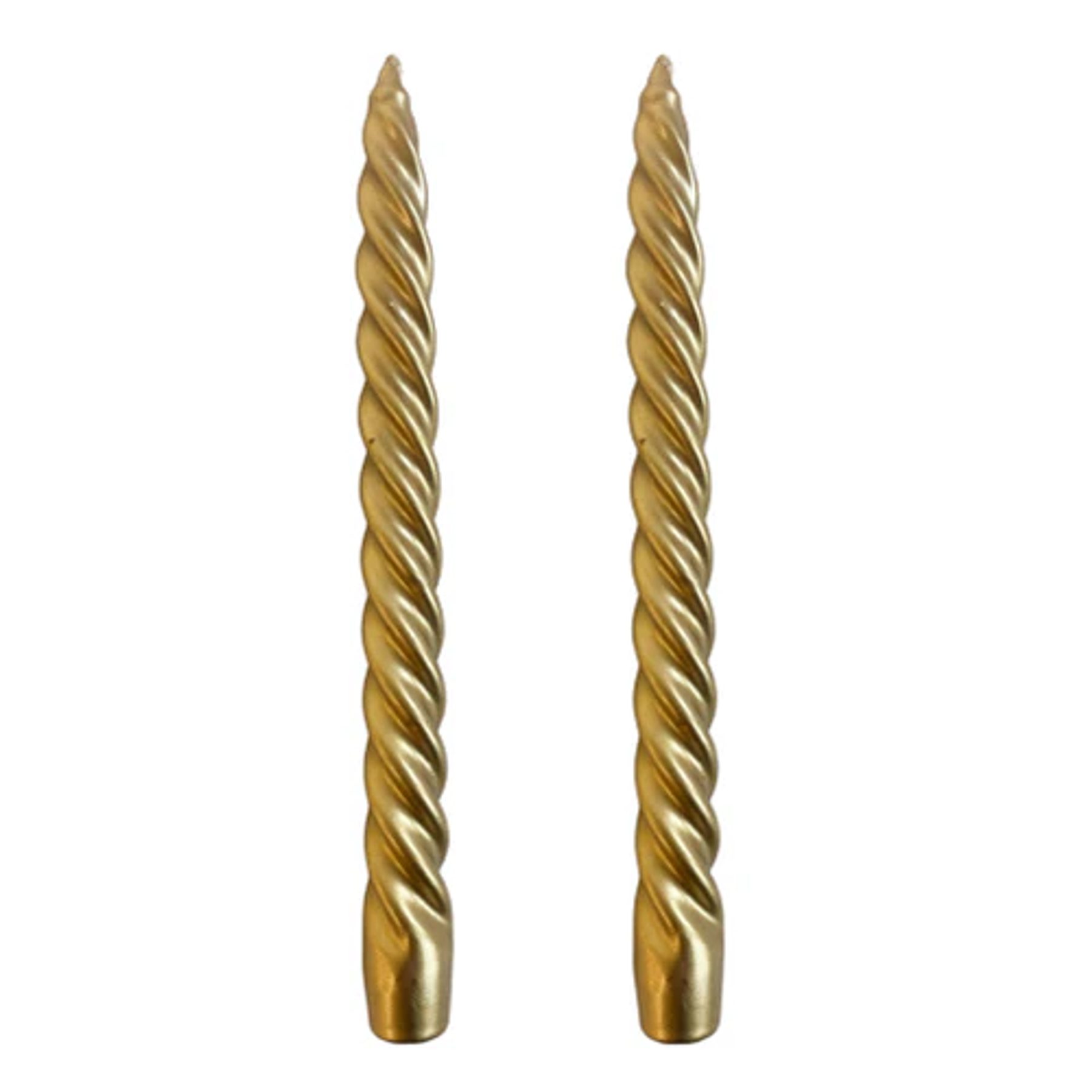 Dupla Vela Castiçal Twist Dourado 3
