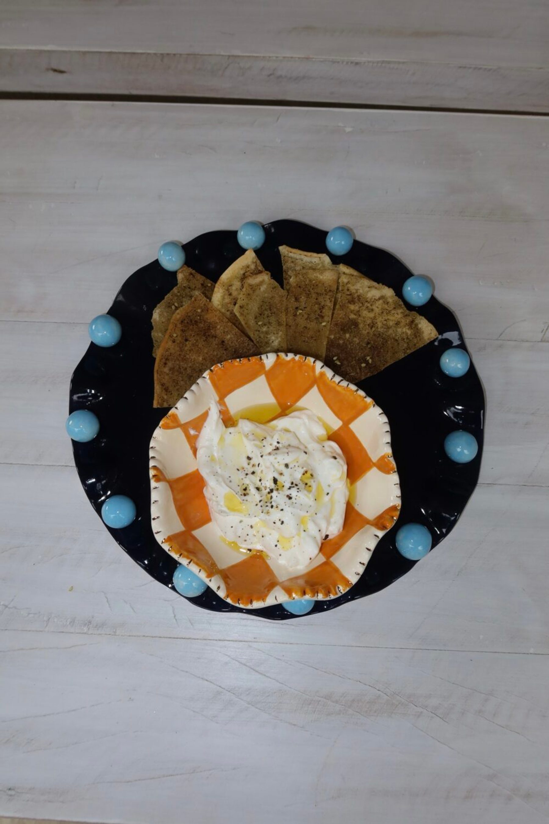 Travessa Ruffled Marinho 3