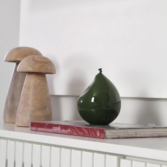 Escultura Balão Verde Musgo Amassado