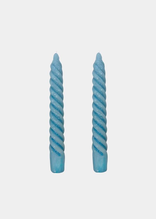 Vela Castiçal Twist Bold Azul Claro