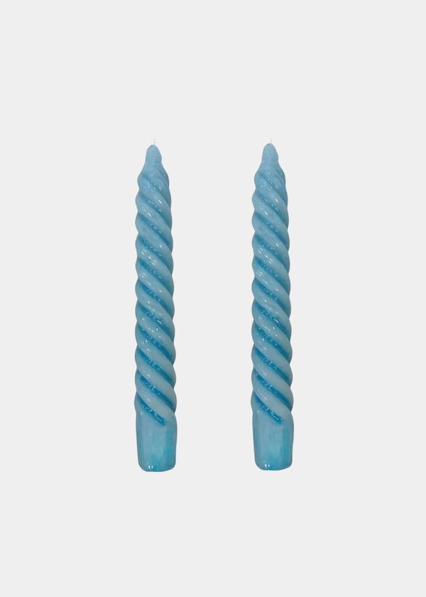 Vela Castiçal Twist Bold Azul Claro