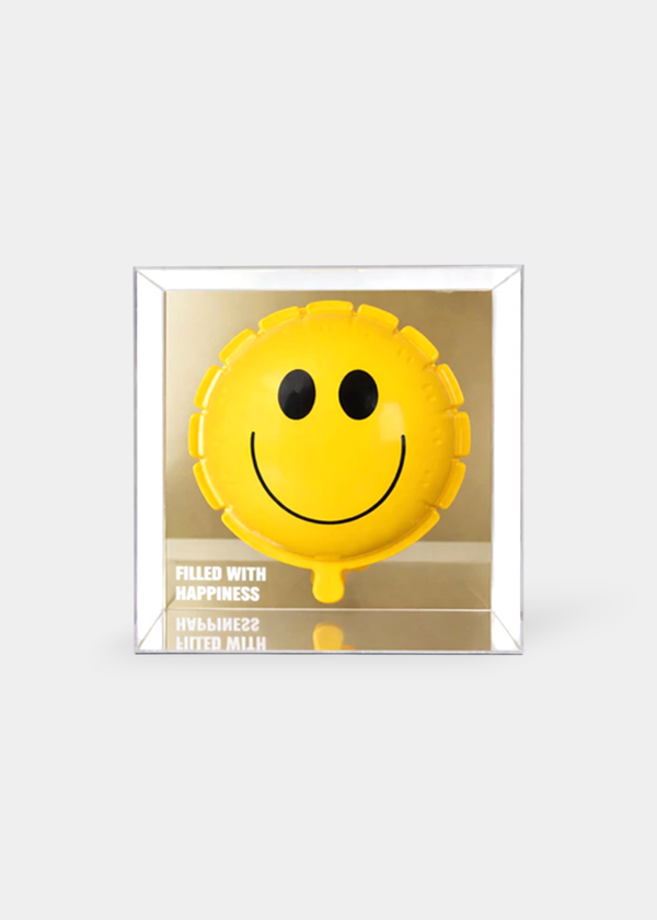 Escultura Smiley Filled With Happiness Amarelo Na Caixa
