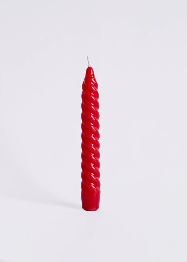 Vela Castiçal Zig Zag Vermelho