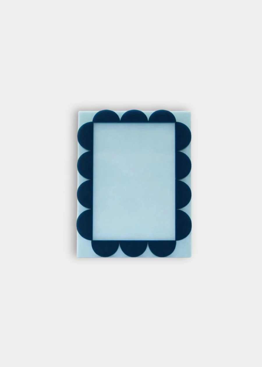 Porta Retrato Ondas Azul Claro