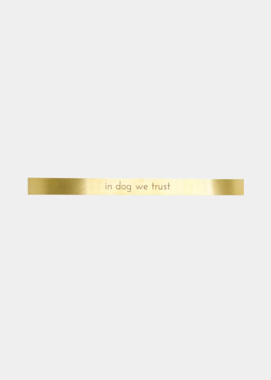 Placa Em Latão "In Dog We Trust"