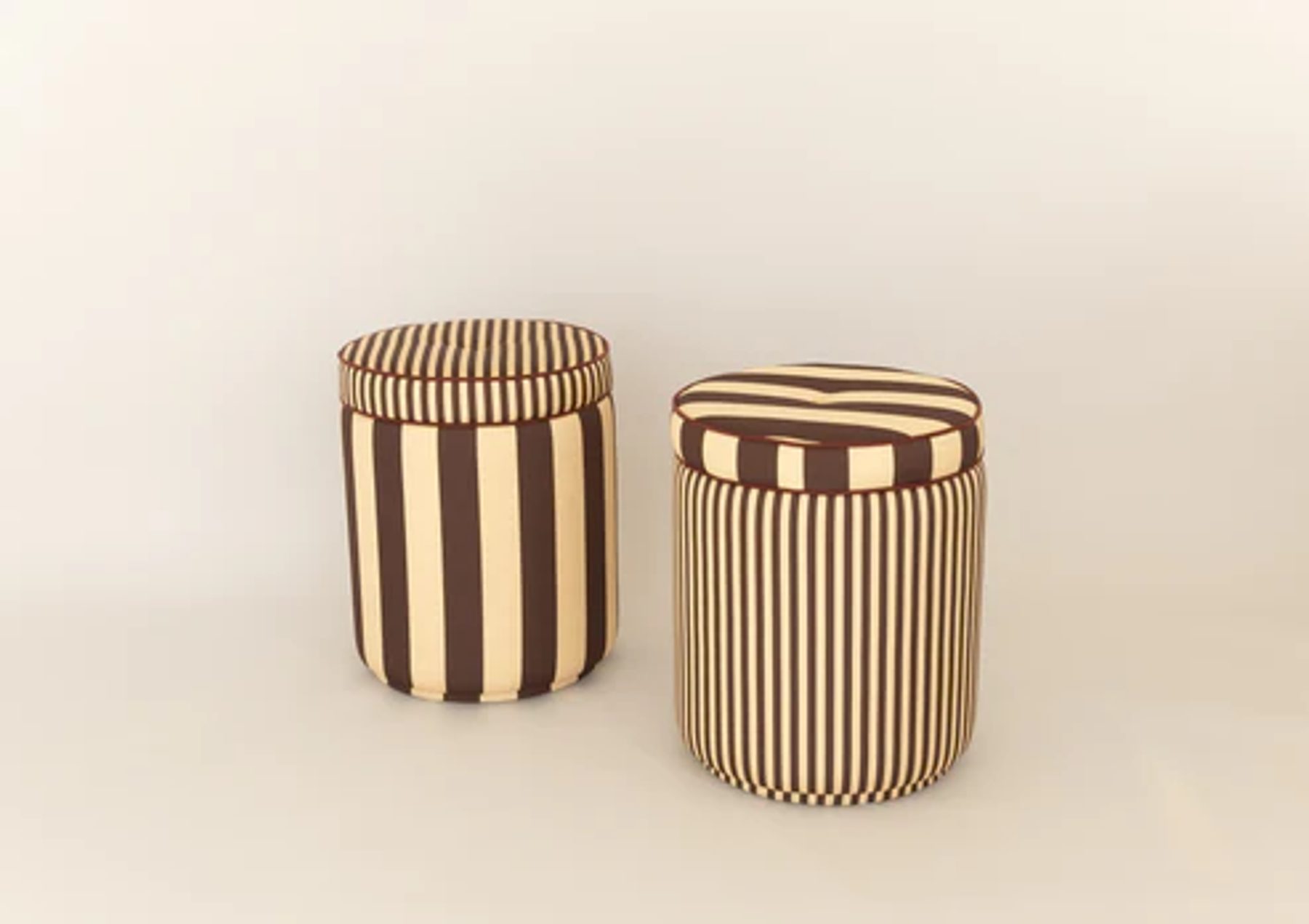 Puff Listra Grossa Champanhe & Cacau 4