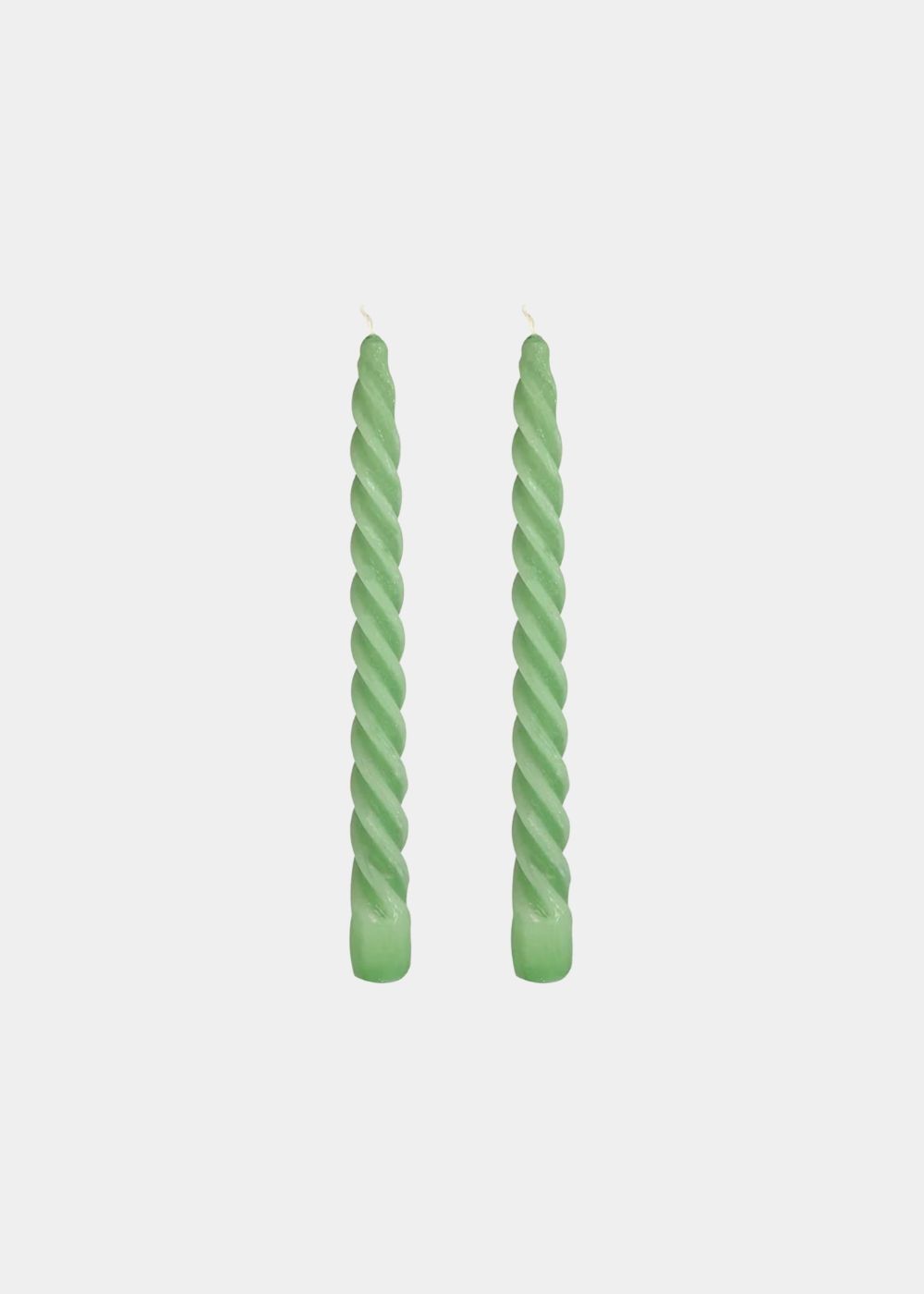 Dupla Vela Castiçal Twist Verde Claro