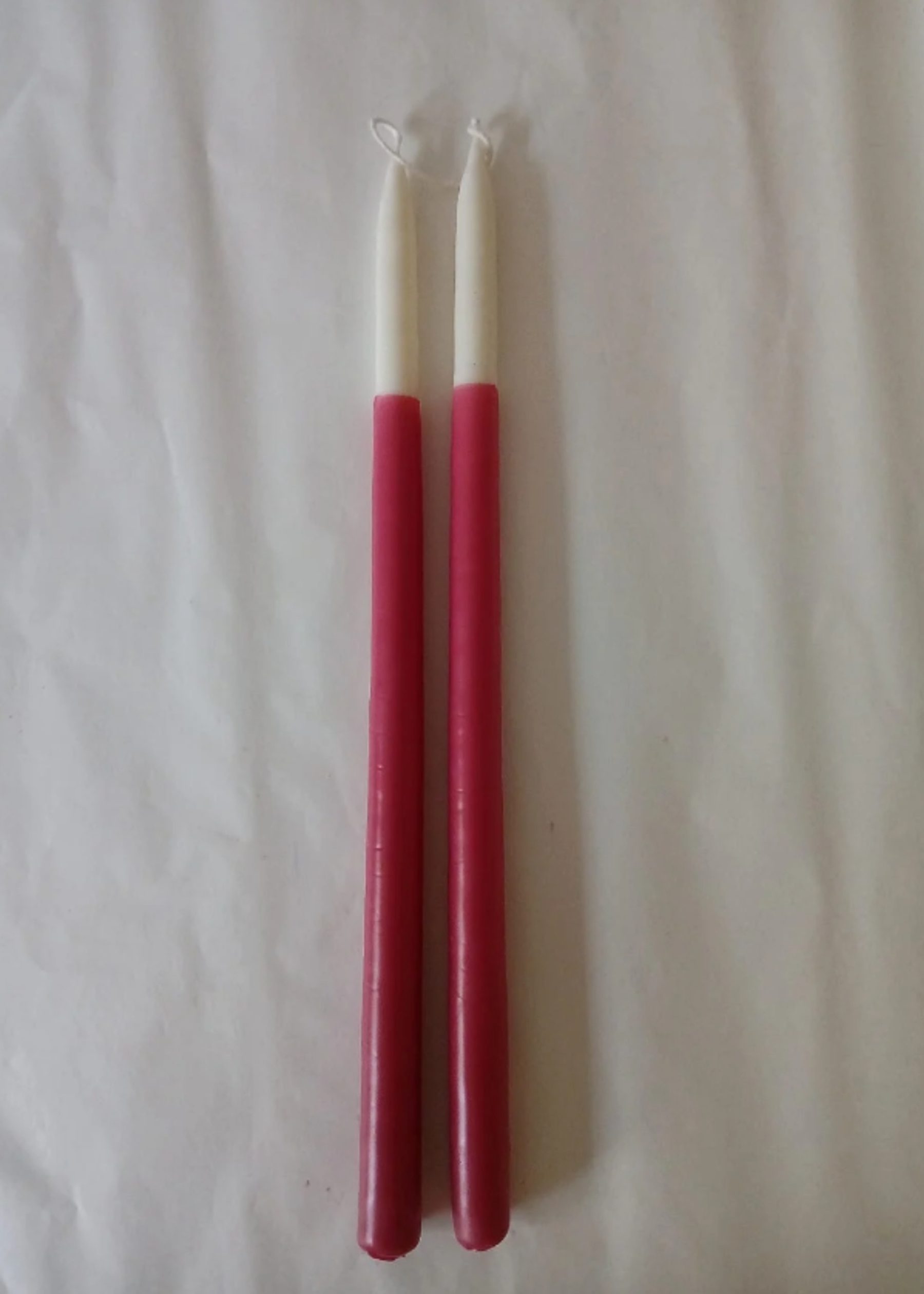 Par De Velas Rainhas Bicolor Branco E Fucsia 2