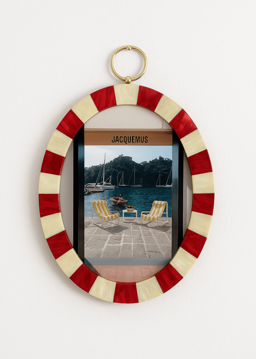 Porta Retrato De Parede Em Acrílico Vermelho