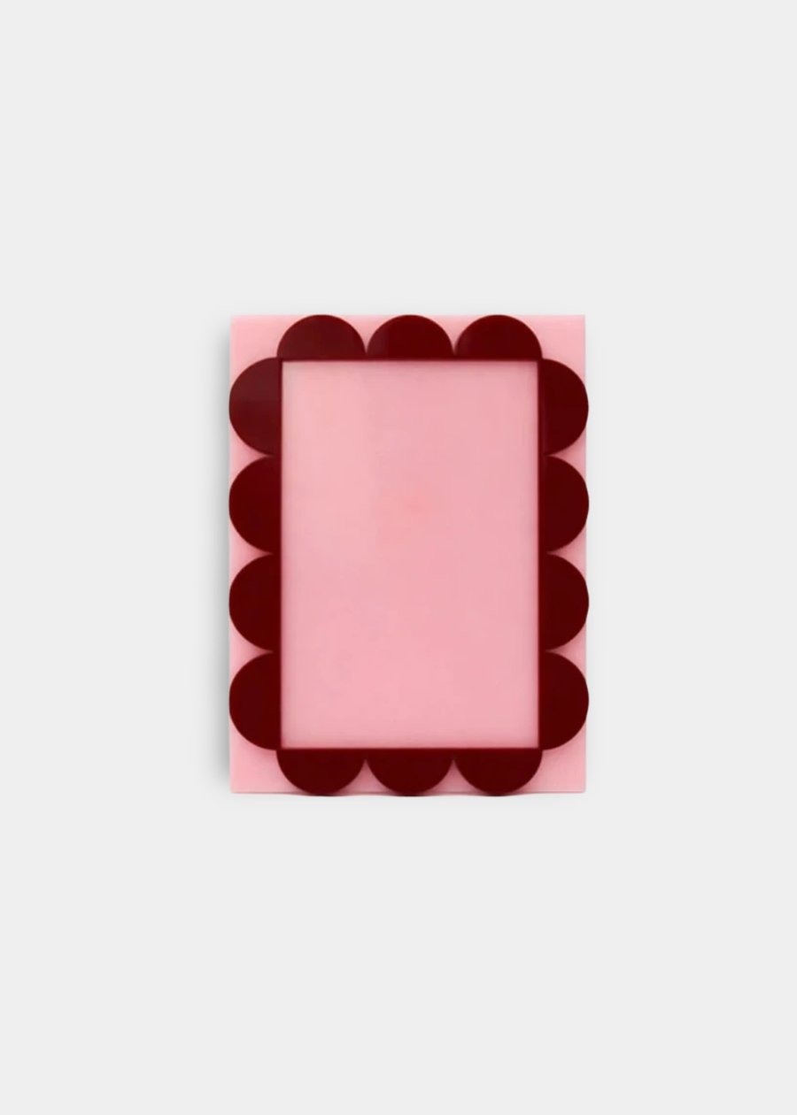 Porta Retrato Ondas Rosa Claro