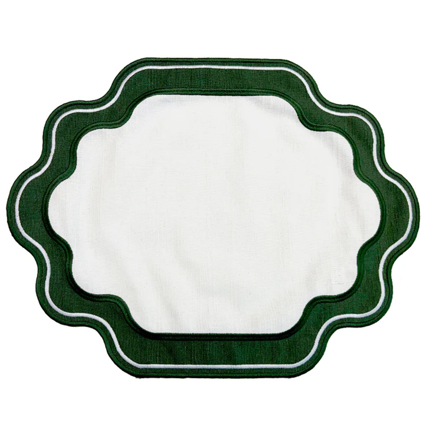 Jogo Americano Ella Branco E Verde 3