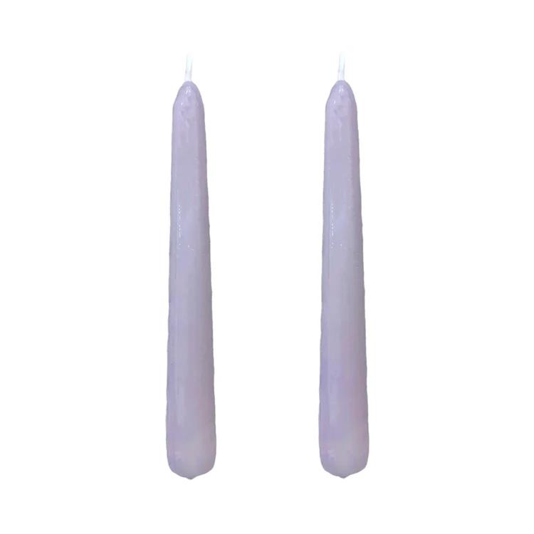 Dupla Vela Castiçal Cônica Lilás P