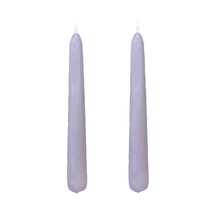 Dupla Vela Castiçal Cônica Lilás P