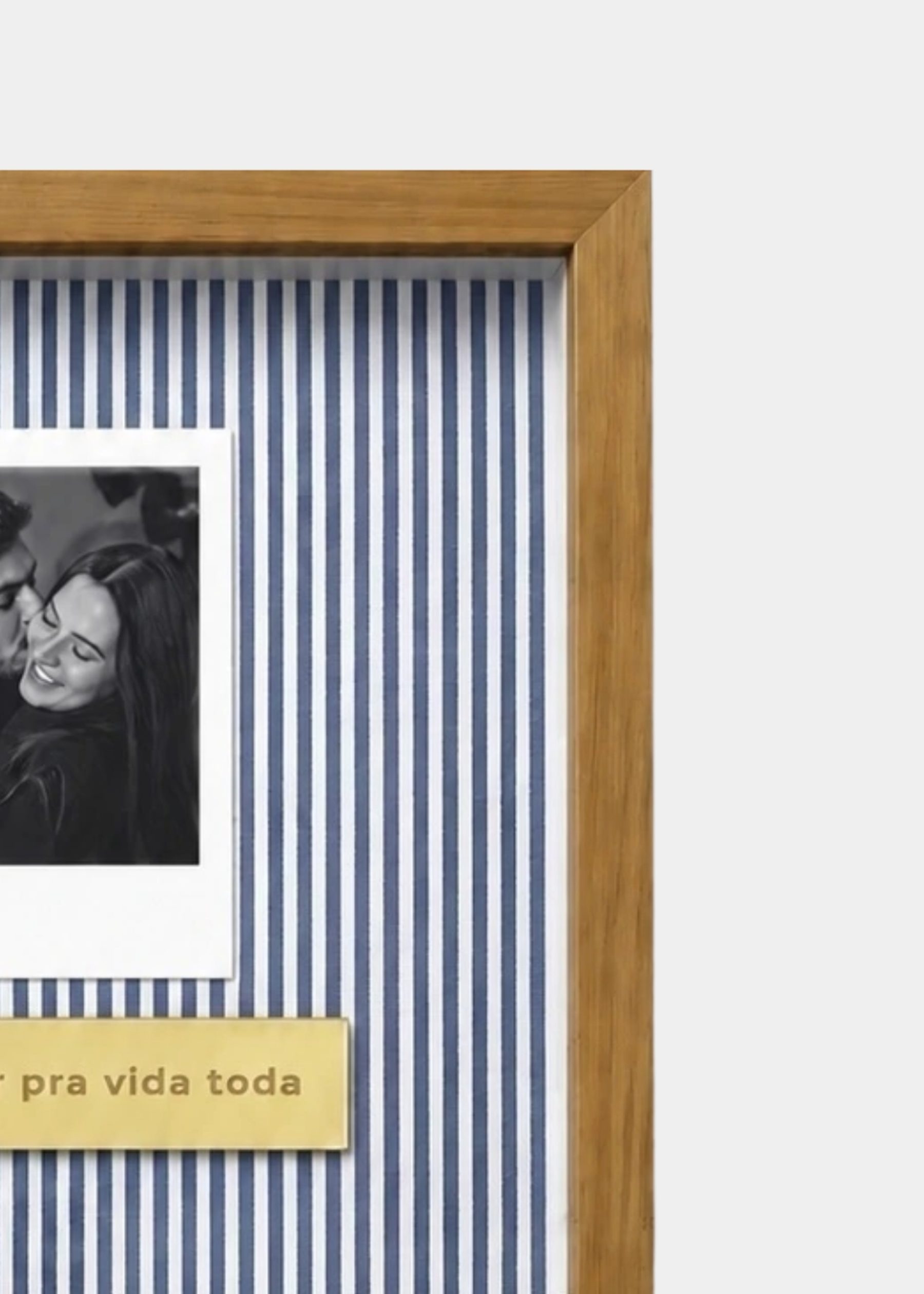 Quadro “Nosso Amor Pra Vida Toda” Com Polaroid Azul 2