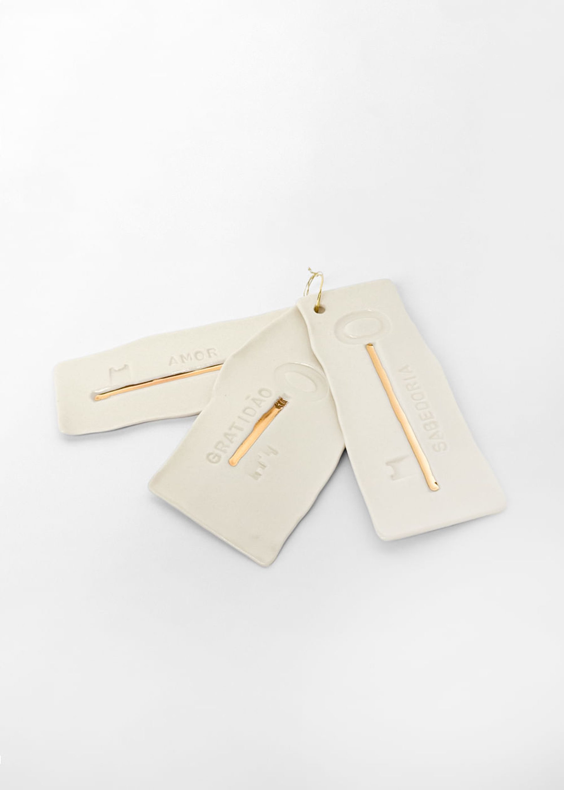 Trio De Chaves Com Ouro - Amor, Gratidão e Sabedoria 2