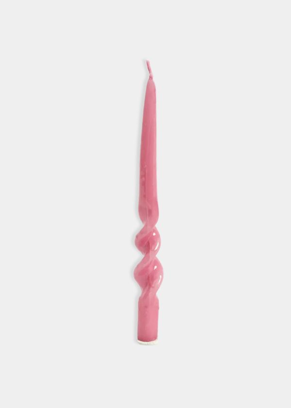 Vela Castiçal Semi Espiral Rosa Antigo