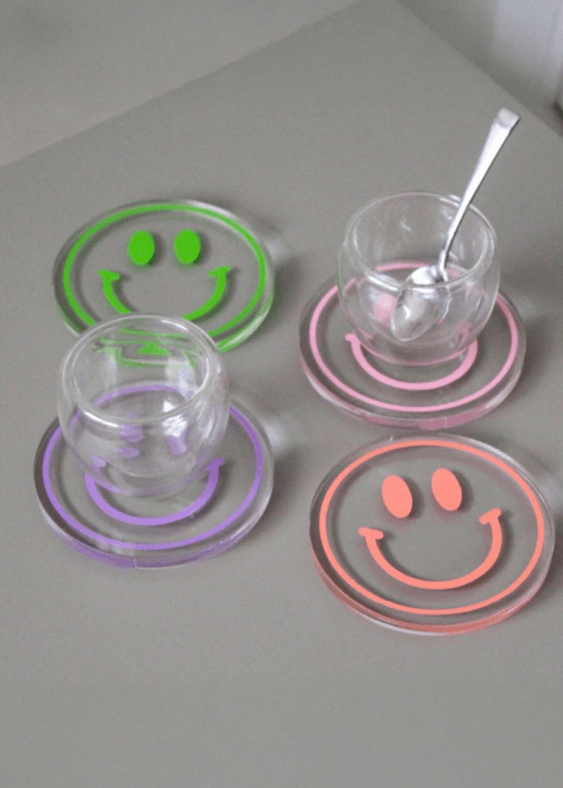 Set Porta Copos Smiley 2