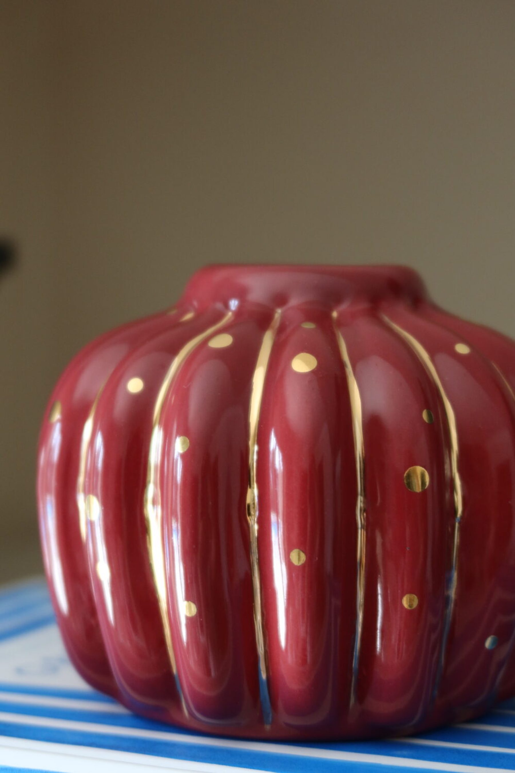 Vaso Gold Illusion Bordô 2