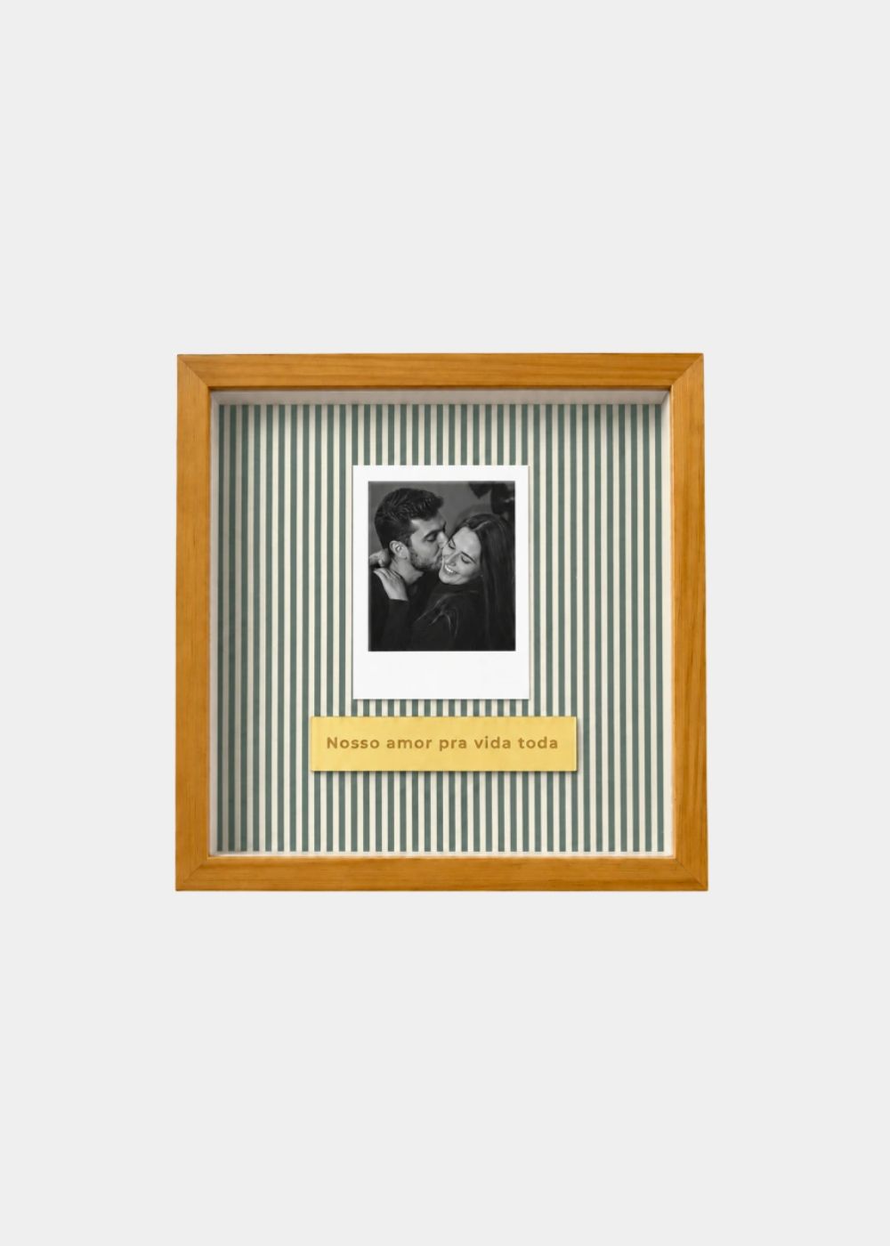 Quadro “Nosso Amor Pra Vida Toda” Com Polaroid Verde