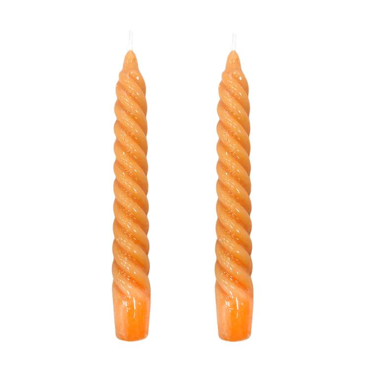 Vela Castiçal Twist Bold Laranja