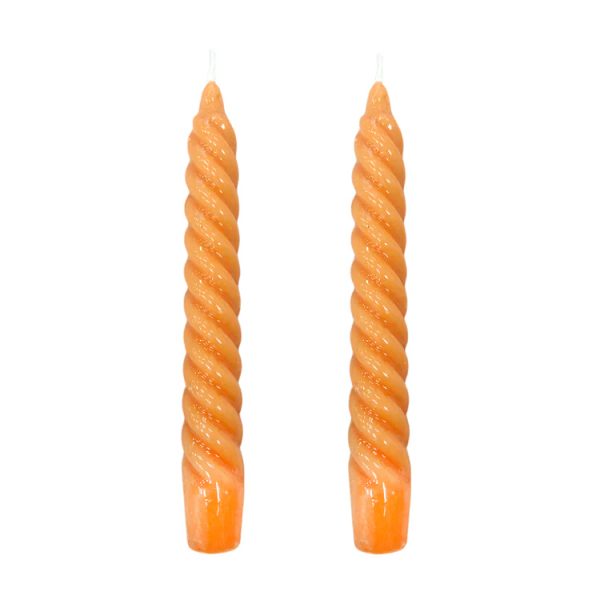 Vela Castiçal Twist Bold Laranja