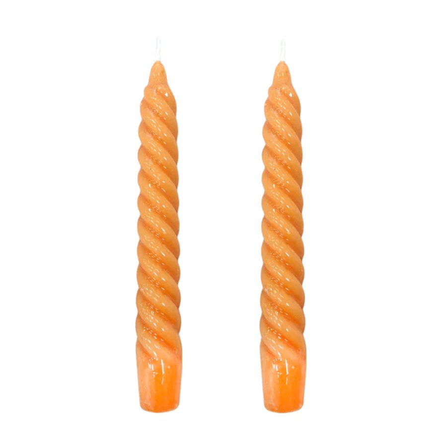 Vela Castiçal Twist Bold Laranja