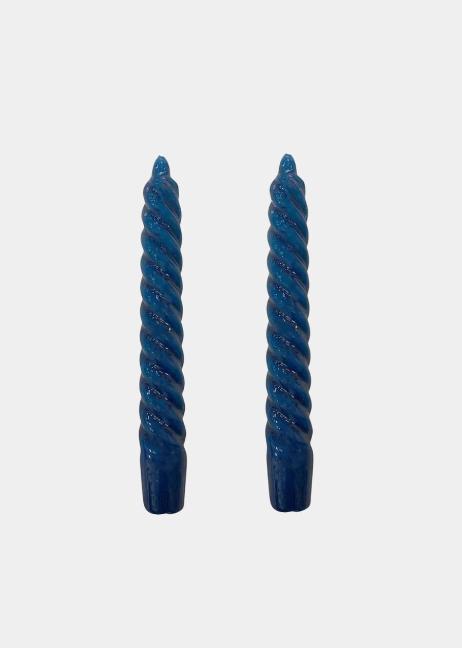 Vela Castiçal Twist Bold Azul Marinho
