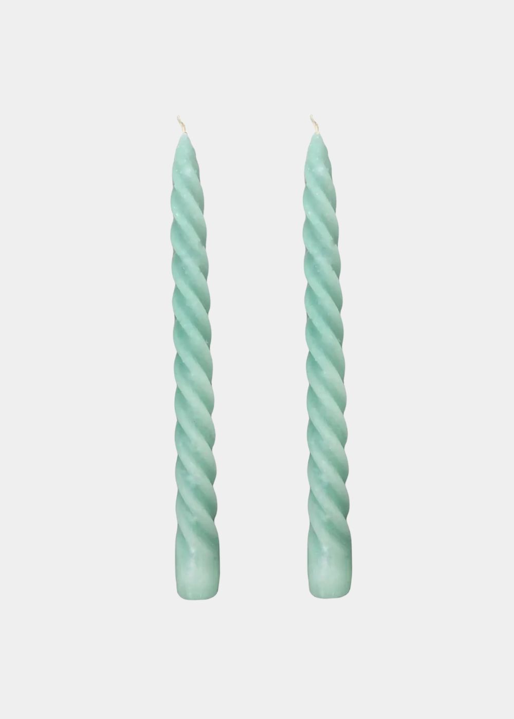 Dupla Vela Castiçal Twist Verde Água