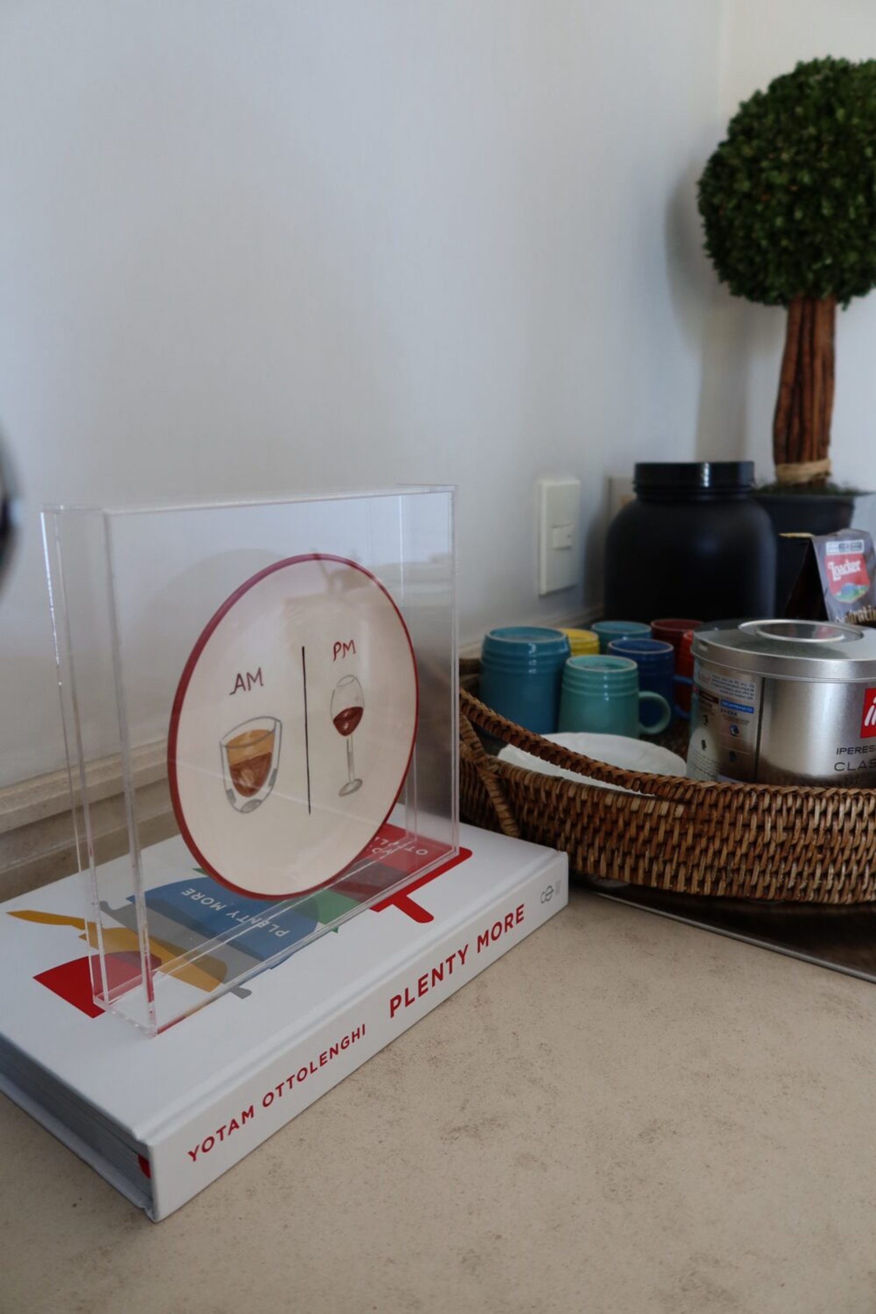 Quadro Acrylic Piece AM. PM - Borda Vinho 3