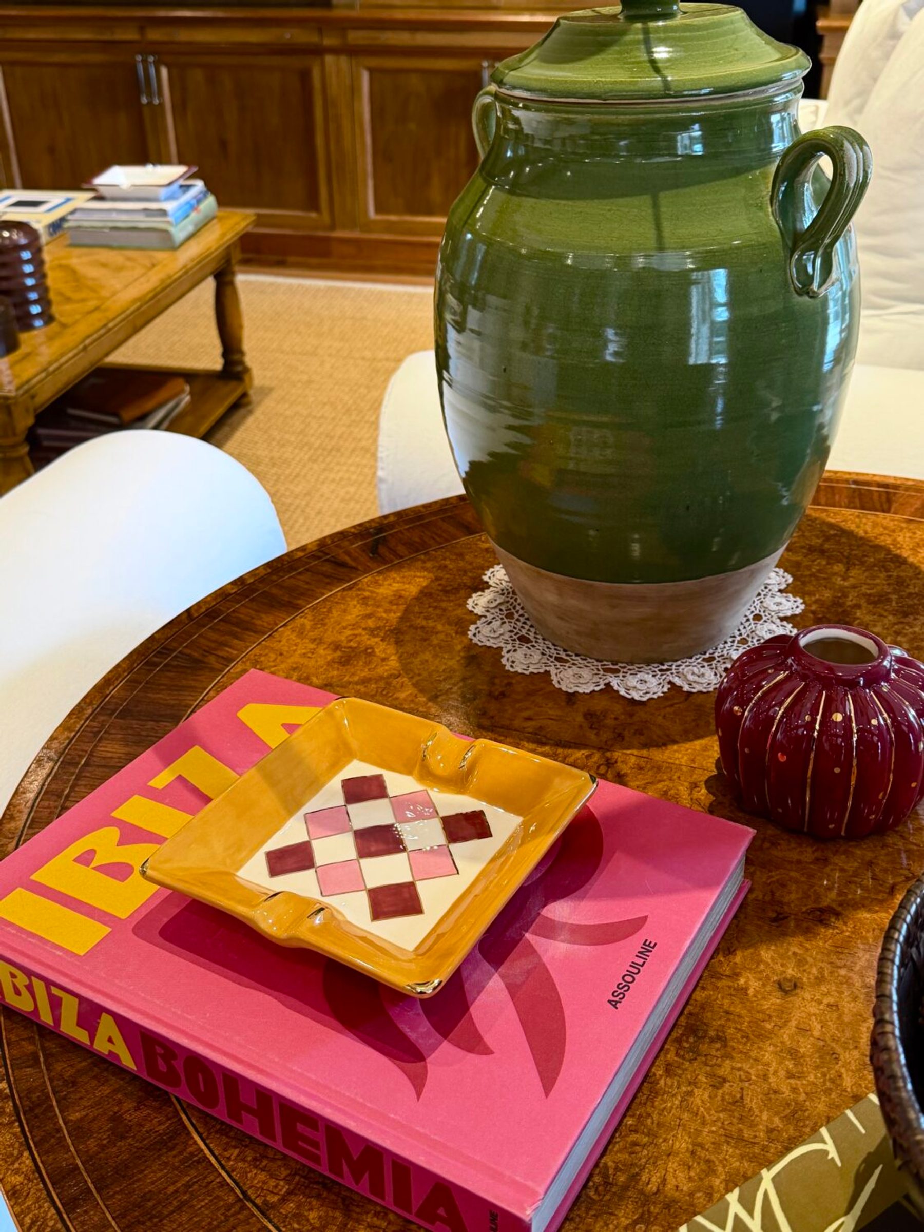 Cinzeiro Checkered Mostarda & Rosa 2