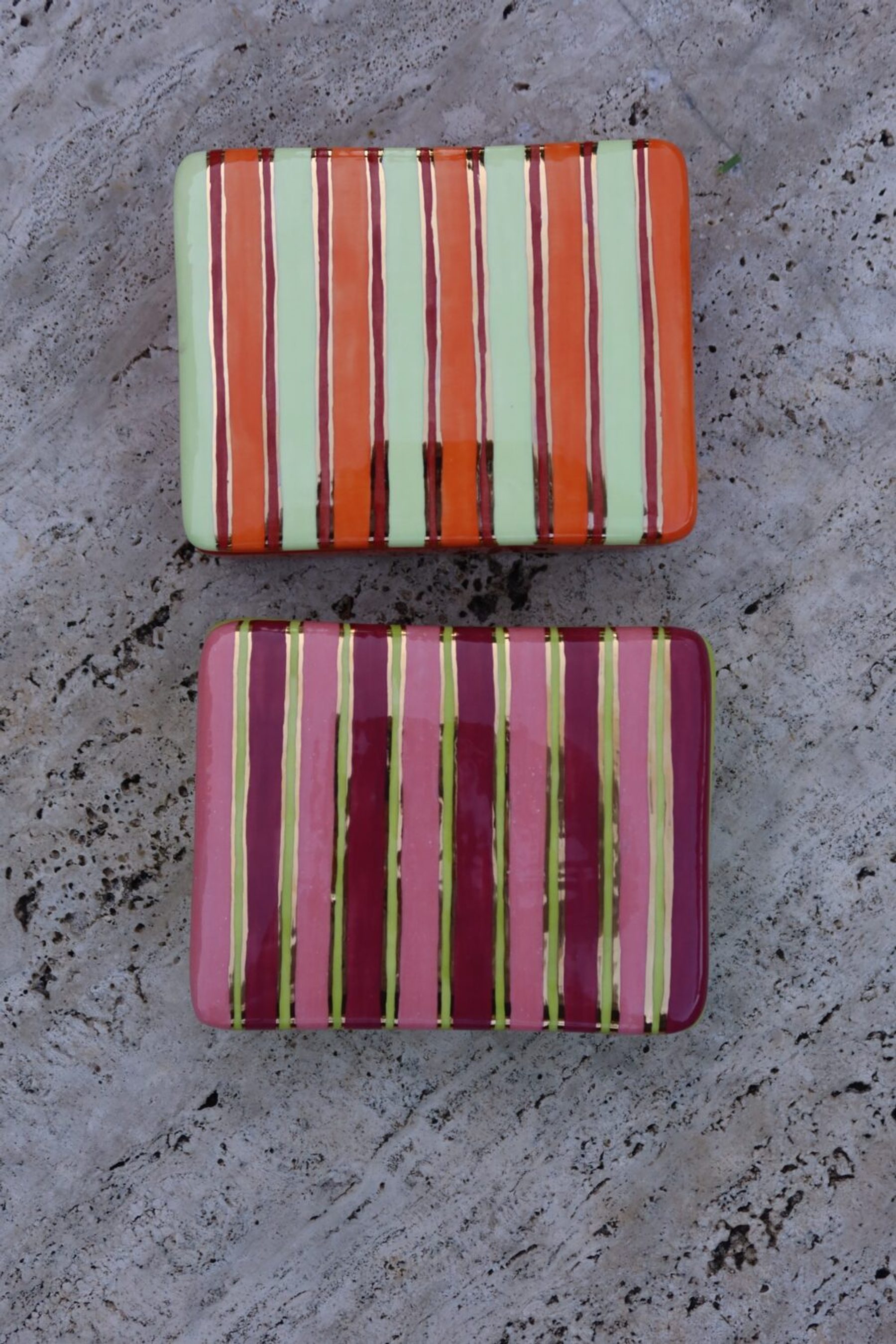 Striped Box Laranja e Vermelha 4