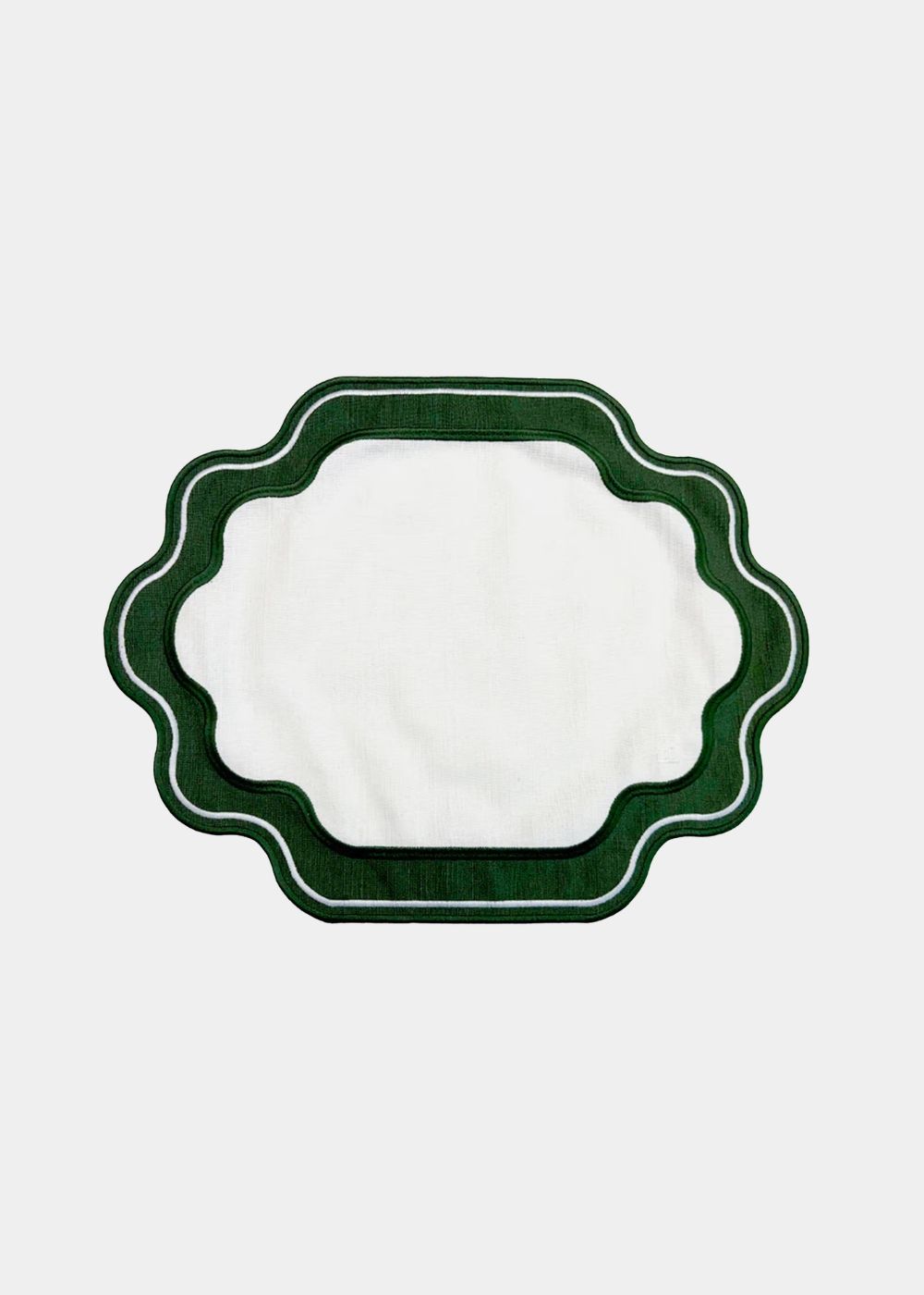 Jogo Americano Ella Branco E Verde