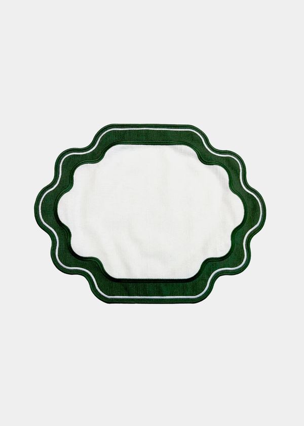 Jogo Americano Ella Branco E Verde