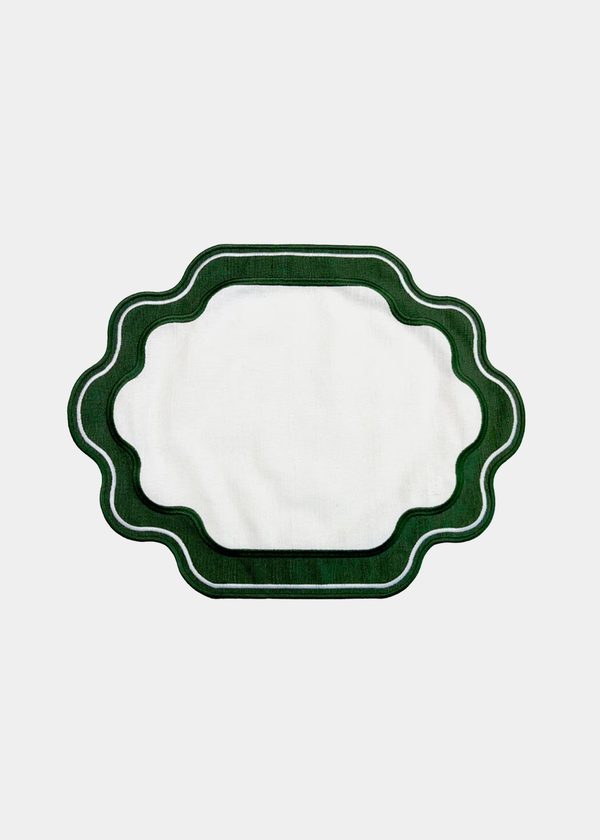 Jogo Americano Ella Branco E Verde