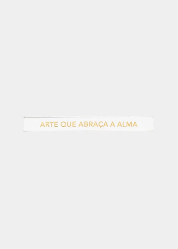 Adorno Régua "Arte Que Abraça A Alma" 40cm