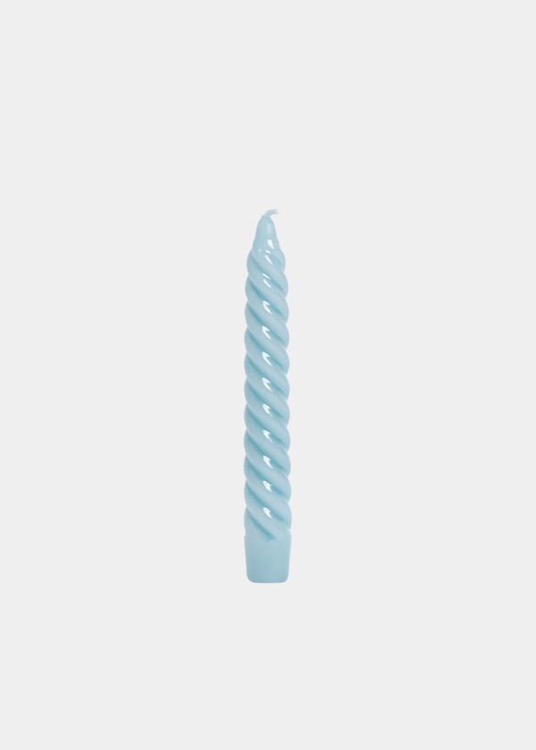 Vela Castiçal Zig Zag Azul Cian