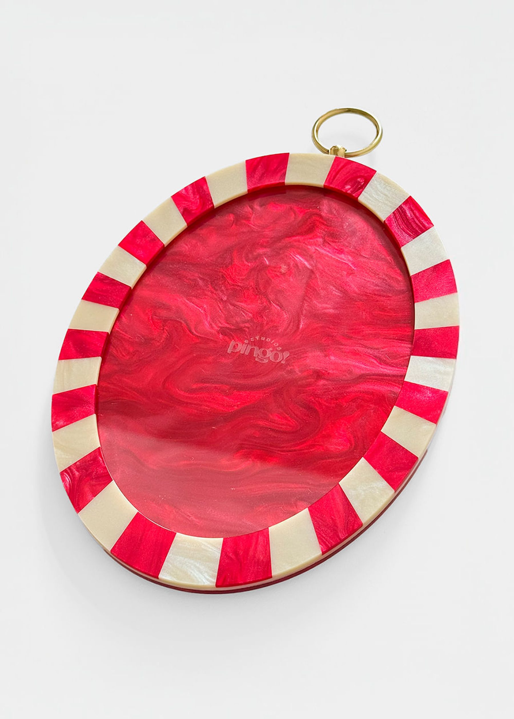 Porta Retrato De Parede Em Acrílico Vermelho 3