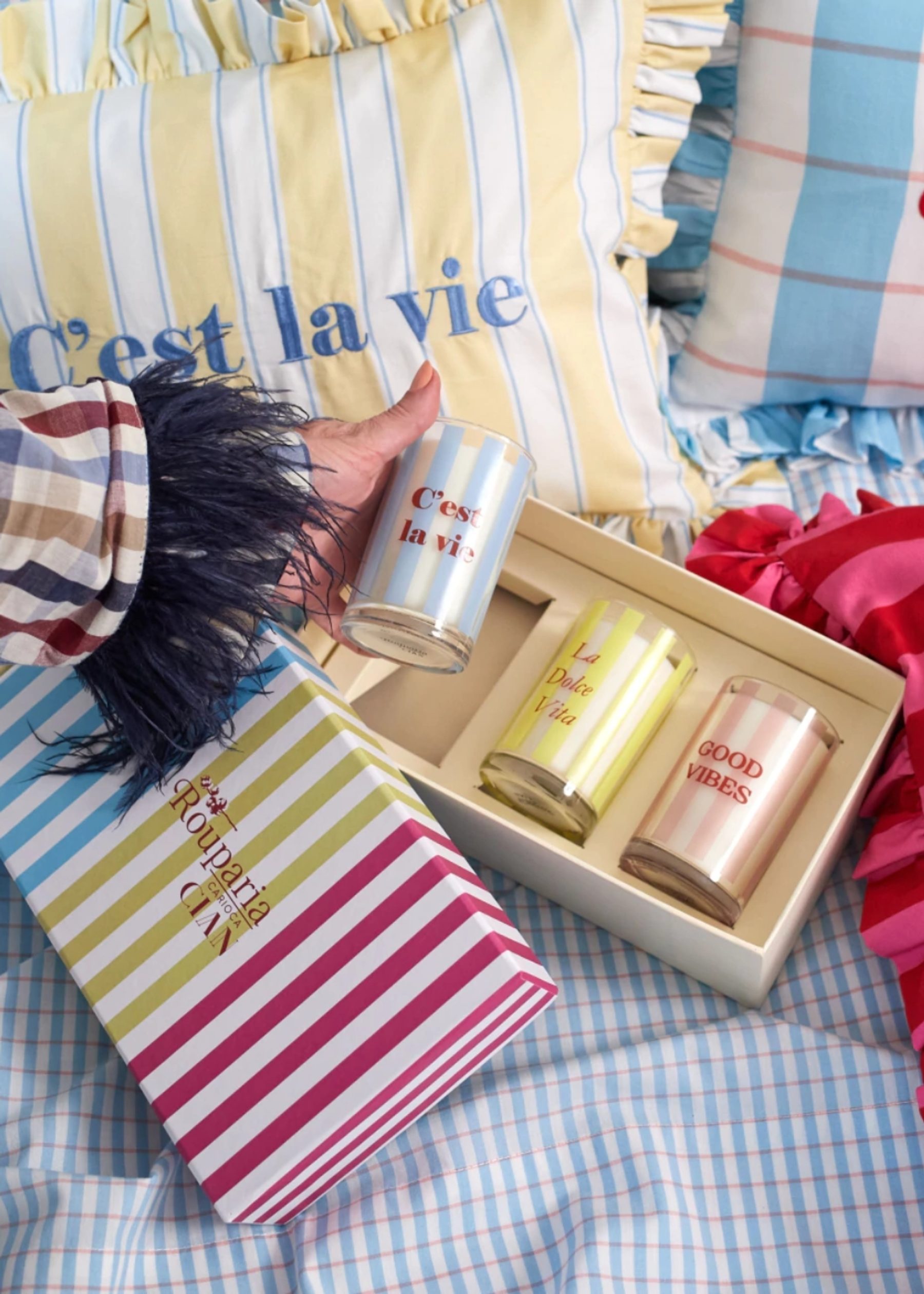 Caixa 3 Velas Desejo - Collab Rouparia Carioca 4